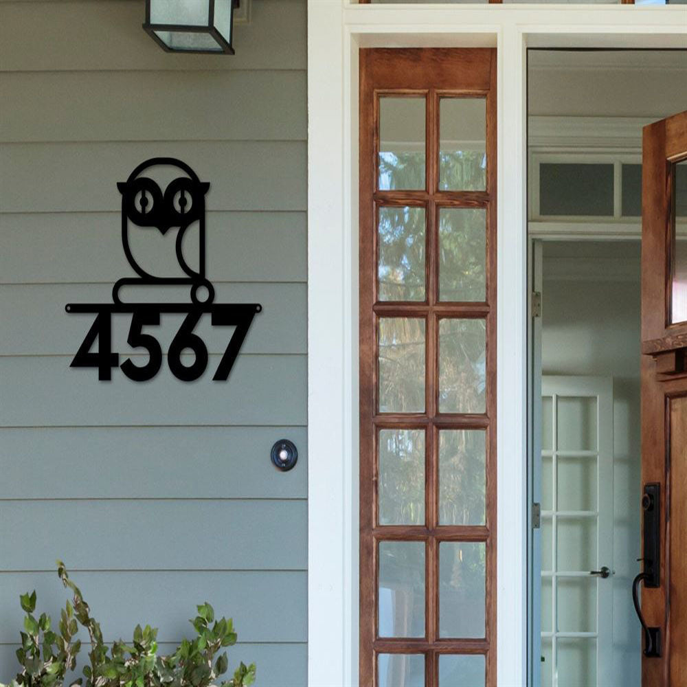 Metal Address Sign, Metal House Numbers Address Sign Bird Address Sign Metal Address Numbers Address Plaque Front Porch Decor Porch Signs