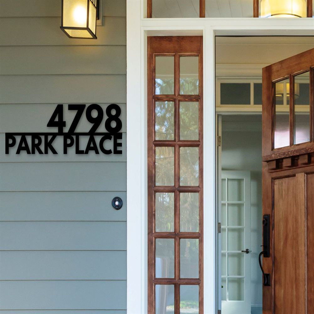 Metal Address Sign, Metal House Numbers, Address Sign, House Number Plaque, Metal Address Numbers, Address Plaque, Front Porch Decor