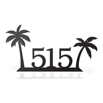 Metal Address Sign, Metal Palm Trees Address Sign Cut Metal Sign Metal Wall Art Metal House Sign