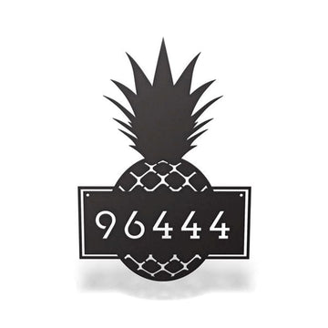 Metal Address Sign, Metal Pineapple Address Sign Cut Metal Sign Metal Wall Art Metal House Sign