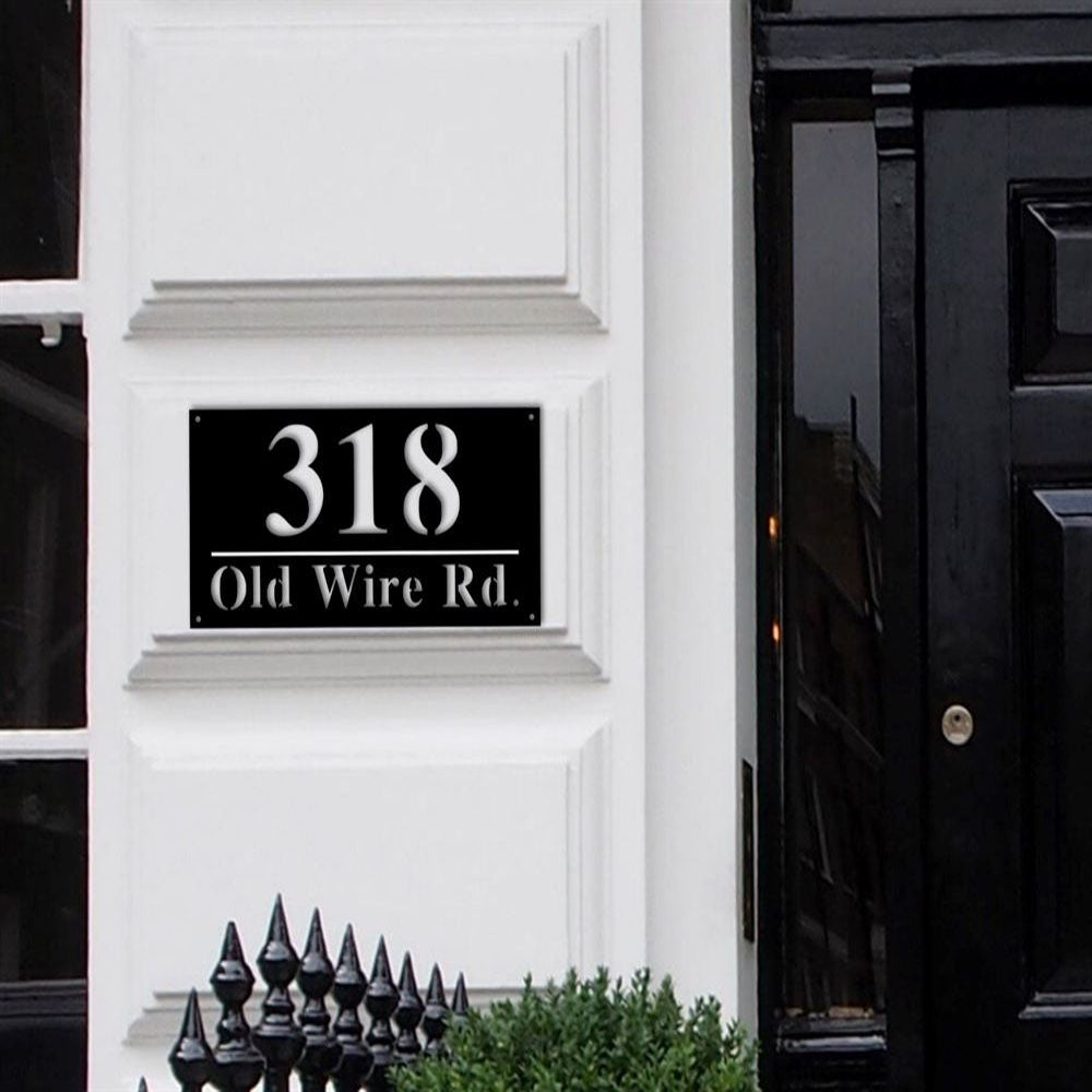 Metal Address Sign, Modern Address Numbers Address Sign House Number Plaque Metal Address Numbers Metal Address Plaque Front Porch Decor