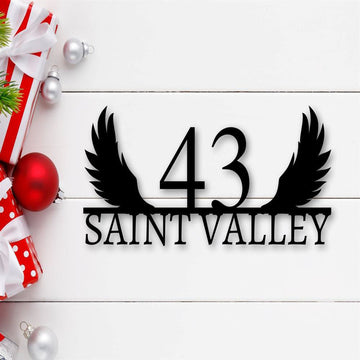 Metal Address Sign, Modern Address Sign Address Plaque Address Numbers Personalized Address Sign House Numbers Street Address Sign Cursive