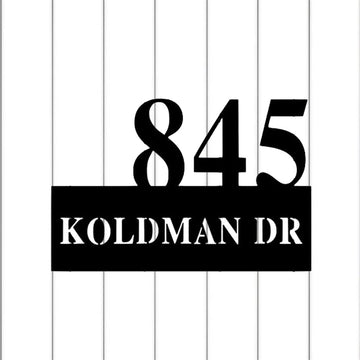 Metal Address Sign, Modern House Numbers Sign Metal House Number Custom Metal Sign Address Sign Contemporary Art Deco Address Plaque