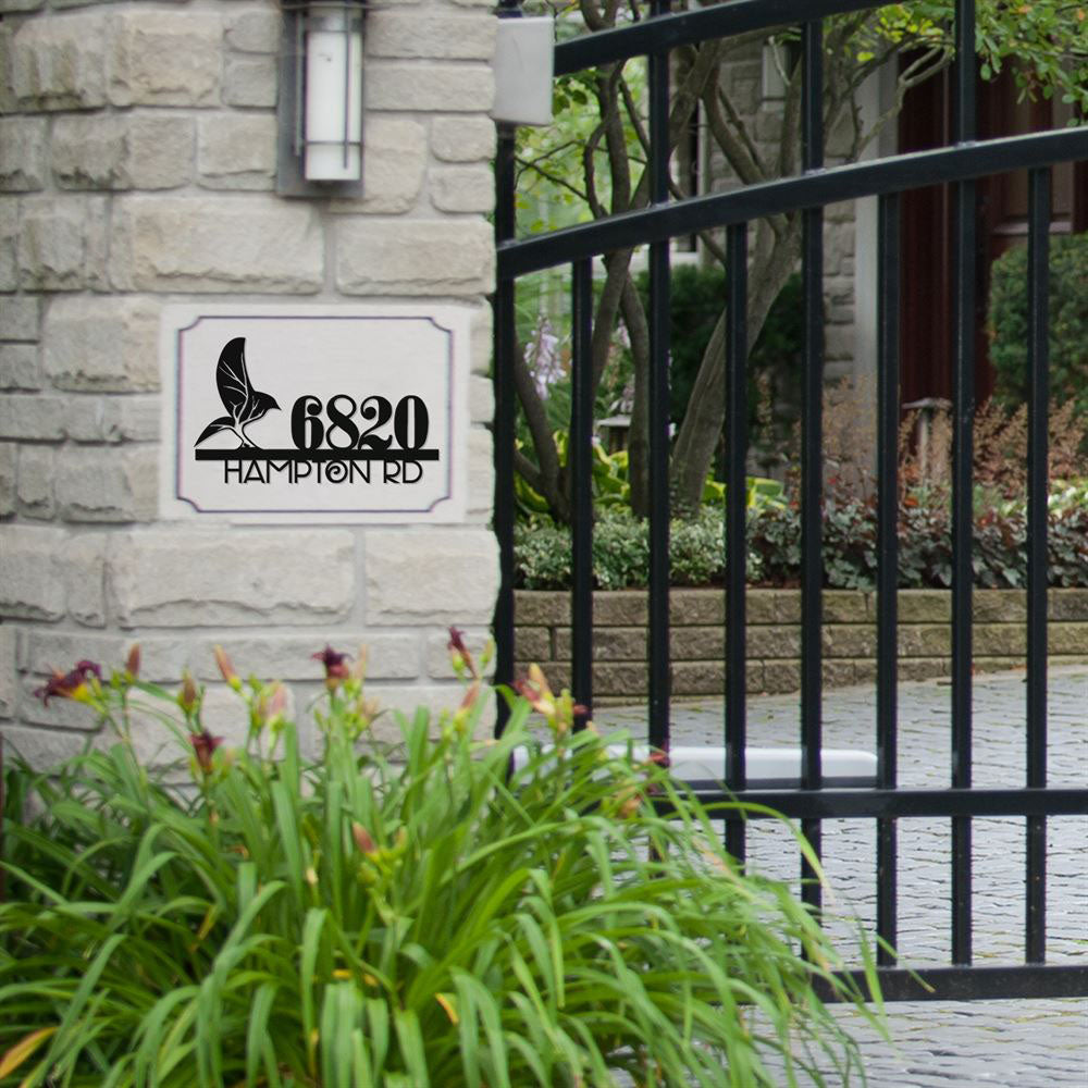 Metal Address Sign, Mountain Metal House Number Sign Metal Sign Outdoor Sign House Numbers Address Plaque Address Sign Custom Sign