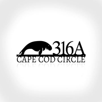 Metal Address Sign, Nautical House Number With Anchor Metal Address Plaque Outdoor Metal Wall Art Beach Sign Laser Cut Sign Copper Vein