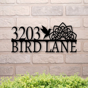 Metal Address Sign, Ornate Metal Address Plaque, Custom Metal Sign, Outdoor Metal Sign, House Numbers, Address Sign,housewarming Gift