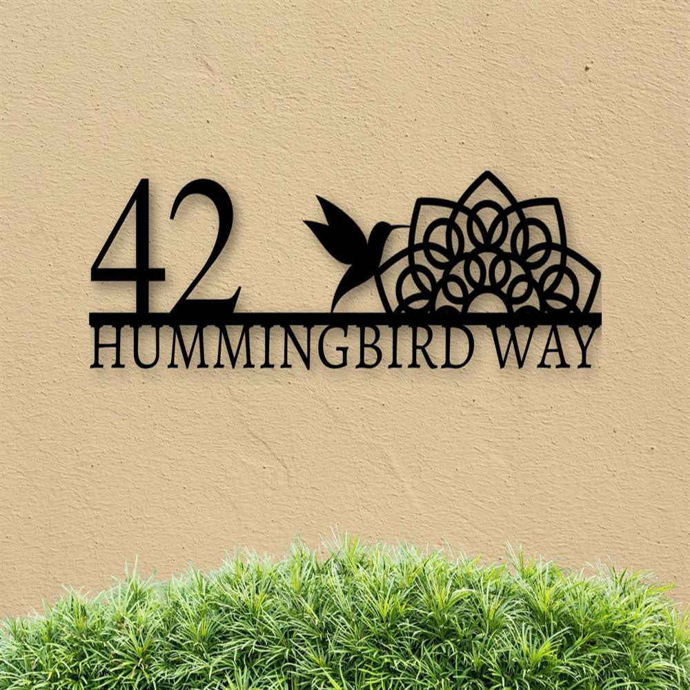 Metal Address Sign, Ornate Metal Address Plaque, Custom Metal Sign, Outdoor Metal Sign, House Numbers, Address Sign,housewarming Gift