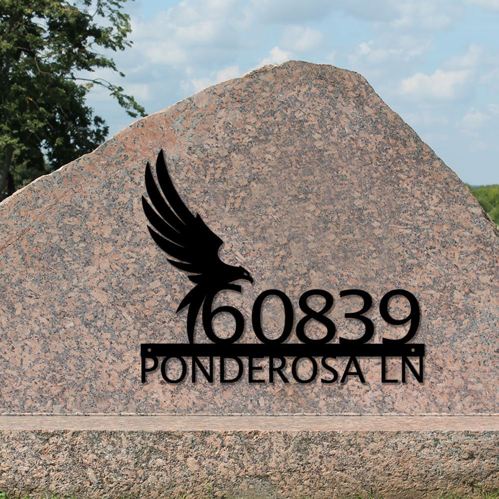 Metal Address Sign, Outdoor House Number Metal Sign Address Sign Address Plaque House Numbers Address Numbers Custom Sign Digit Only