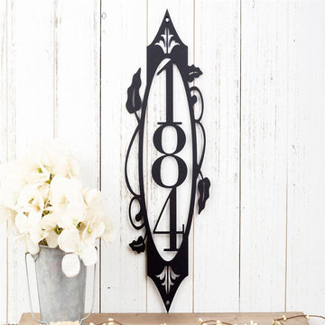 Metal Address Sign, Palm Tree Address Sign Palm Tree House Number Sign Metal Sign Metal Wall Art Outdoor Address House Numbers