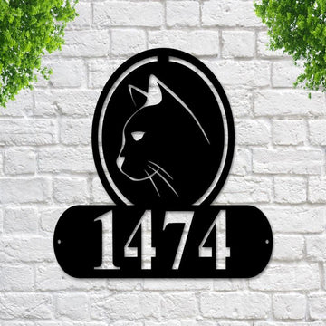 Metal Address Sign, Palm Tree House Number Metal Sign Outdoor Sign House Numbers Address Sign Address Plaque Metal House Number