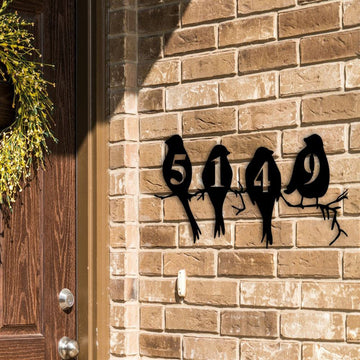 Metal Address Sign, Palm Tree Metal House Number Custom Metal Sign House Number Sign Metal Wall Art Outdoor Sign Outdoor Address