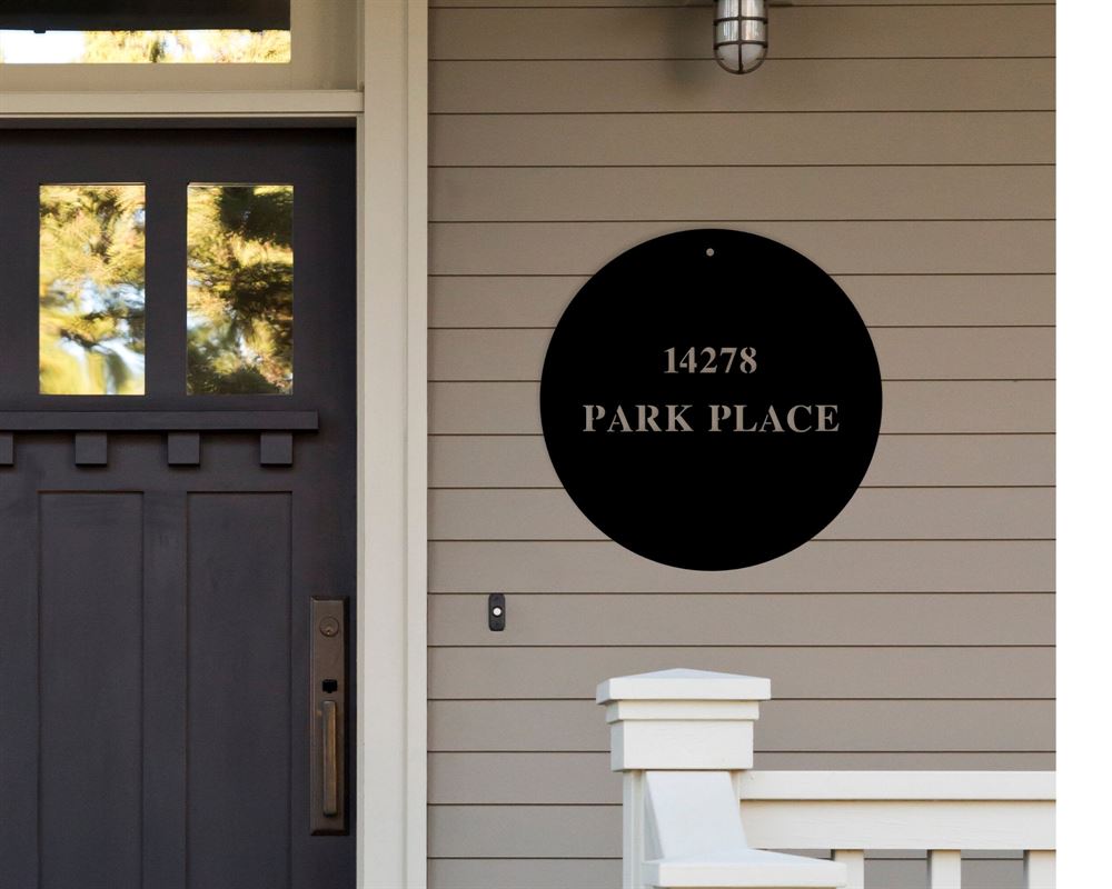 Metal Address Sign, Personalized Metal Address Sign With Stakes Yard Sign With Name Custom Name Address Sign For Yard Name Sign With Stakes