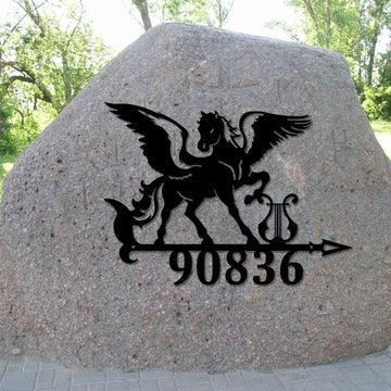 Metal Address Sign, Rectangular House Number Sign-vertical Metal Address Sign Address Number Plaque House Numbers,vertical House Number