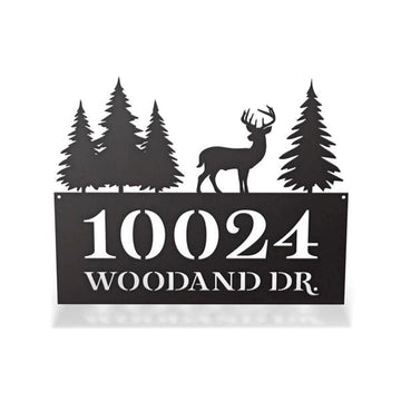 Metal Address Sign, Rustic Address Sign Cut Metal Sign Metal Wall Art Metal House Sign