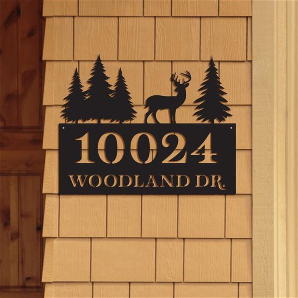 Metal Address Sign, Rustic Address Sign Cut Metal Sign Metal Wall Art Metal House Sign