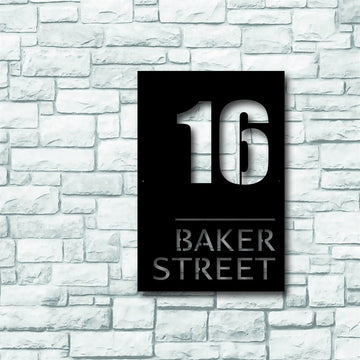 Metal Address Sign, Rustic Metal House Number Metal Sign Custom Sign Pine Tree House Numbers Metal Wall Art Outdoor Sign Address