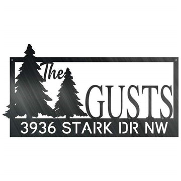 Metal Address Sign, Tree Address Customized Metal Signs Custom Metal Sign Custom Signs Metal Sign