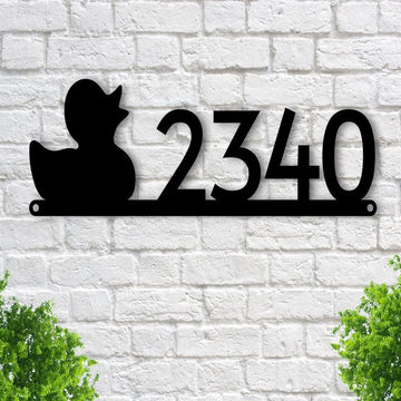 Metal Address Sign, Vertical House Number With Vines Metal Address Plaque Outdoor Metal Wall Art Sign Laser Cut Metal Digit Copper Vein