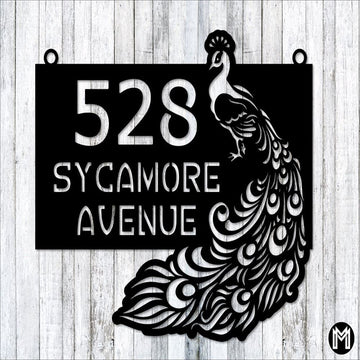 Metal Address Sign, Wolf Address Sign Wolf Metal Sign Metal Wolf Sign Wolf Sign Wolf Howling Address Sign House Number Plaque Address Plaque