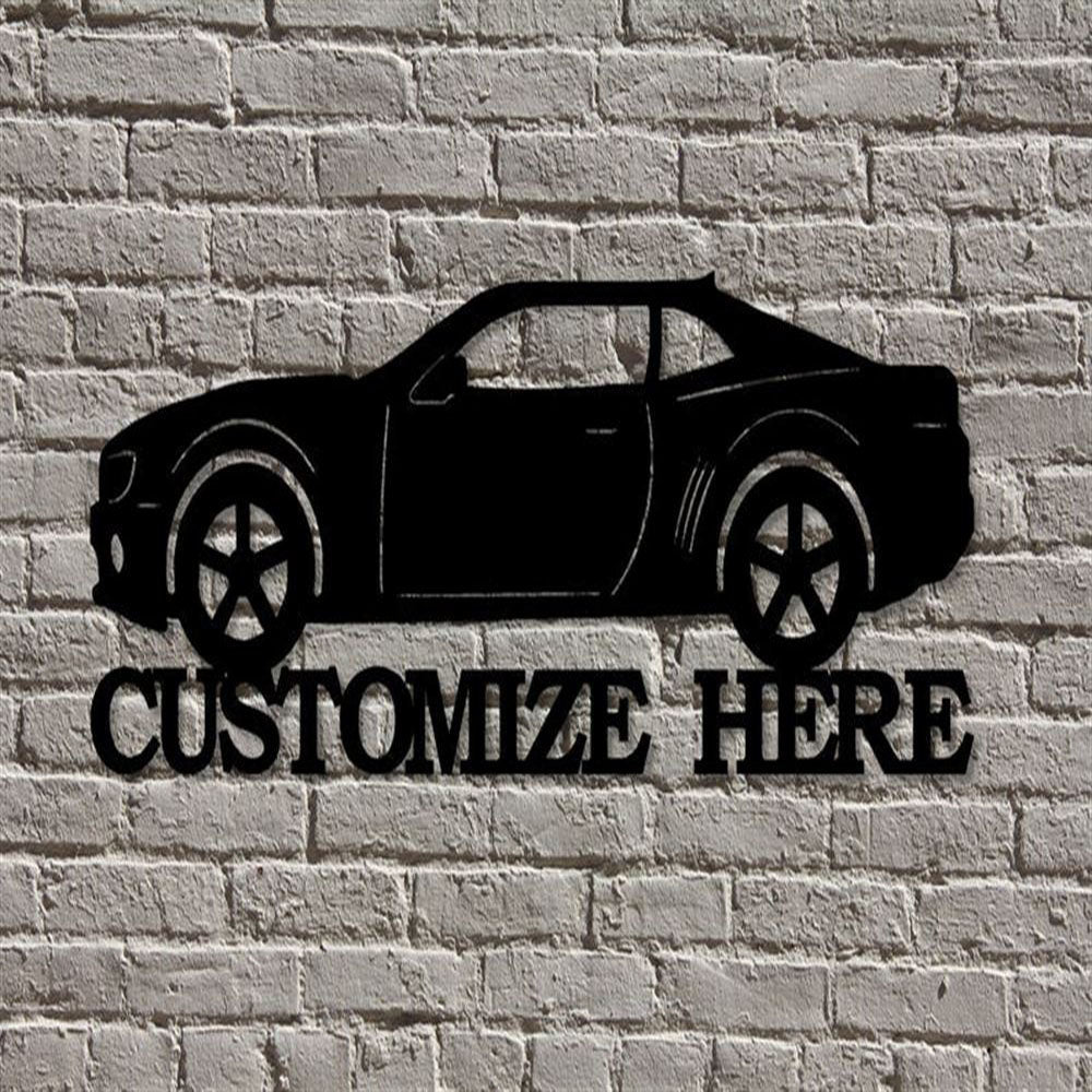 Metal Camaro Inspired Sign Personalized Sports Car Decoration Metal Garage Decoration Metal Racing