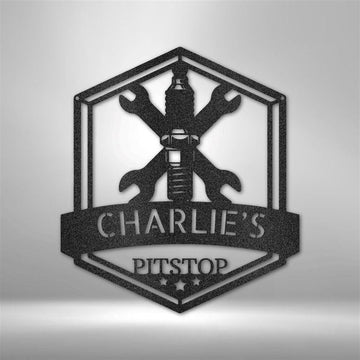 Metal Garage Sign, Steel Garage Tool Sign, Gift For Garage, Owner Grease Time Door Hanger Steel Sign