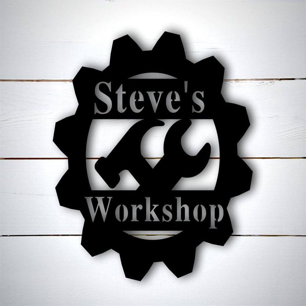 Metal Sign For Garage, Personalized Sign For Dad, Garage Signs For Dad From Son