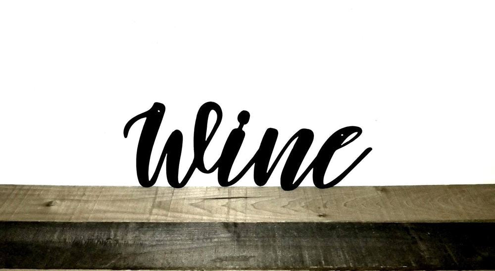Metal Wine Sign, Wine Wall Word Wine Decor, For Wall Kitchen Decor, Wine Lover Gift, Wine Word Art, Home Bar Sign