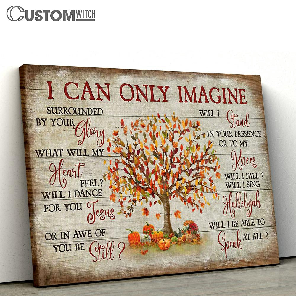 Mini Pumpkins I Can Only Imagine Canvas Art - Bible Verse Wall Art - Wall Decor Christian