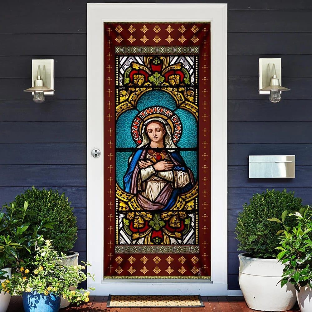 Mother Mary Door Cover, Christian Door Decor, Door Christian Church, Christian Door Plaques