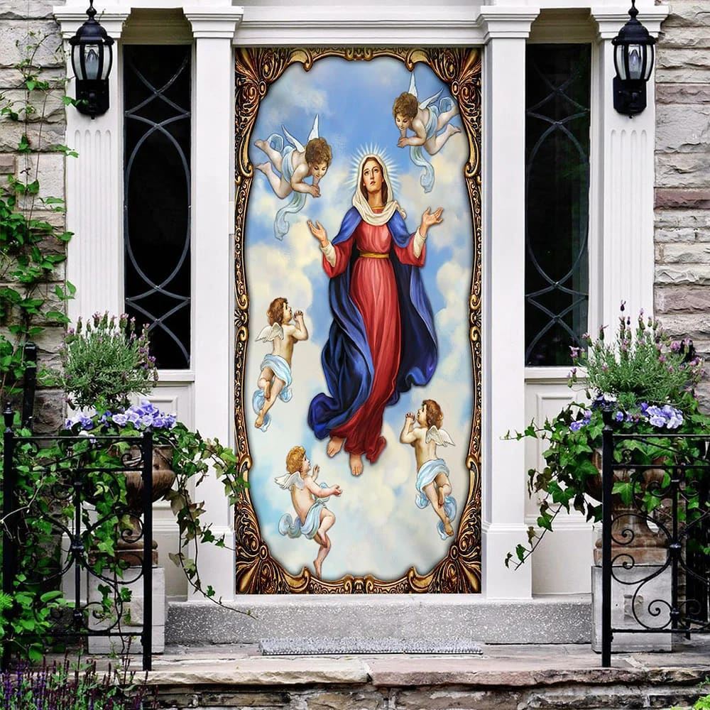 Mother Mary Door Cover, Christian Door Decor, Door Christian Church, Christian Door Plaques