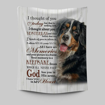 Mountain Dog I Thought Of You Today Tapestry Wall Art - Christian Wall Tapestry - Religious Tapestries Wall Hanging Prints