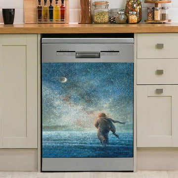 My Father&#39;S Creations Jesus And The Night Dishwasher Cover, Jesus Christ Dishwasher Wrap, Christian Kitchen Decoration
