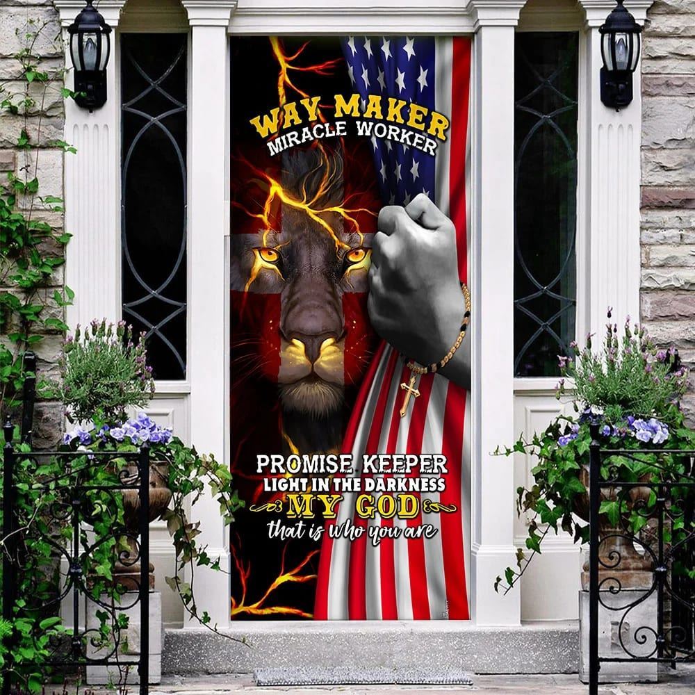 My God Lion Christian Door Cover, Christian Door Decor, Door Christian Church, Christian Door Plaques