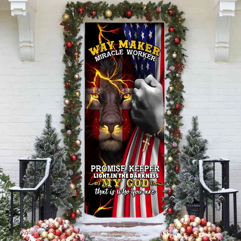 My God Lion Christian Door Cover, Christian Door Decor, Door Christian Church, Christian Door Plaques