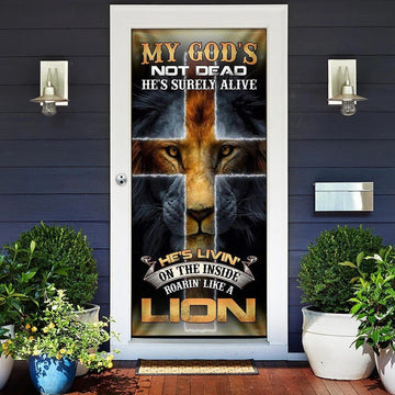 My God's Not Dead He's Surely Alive Door Cover, Christian Door Decor, Door Christian Church, Christian Door Plaques
