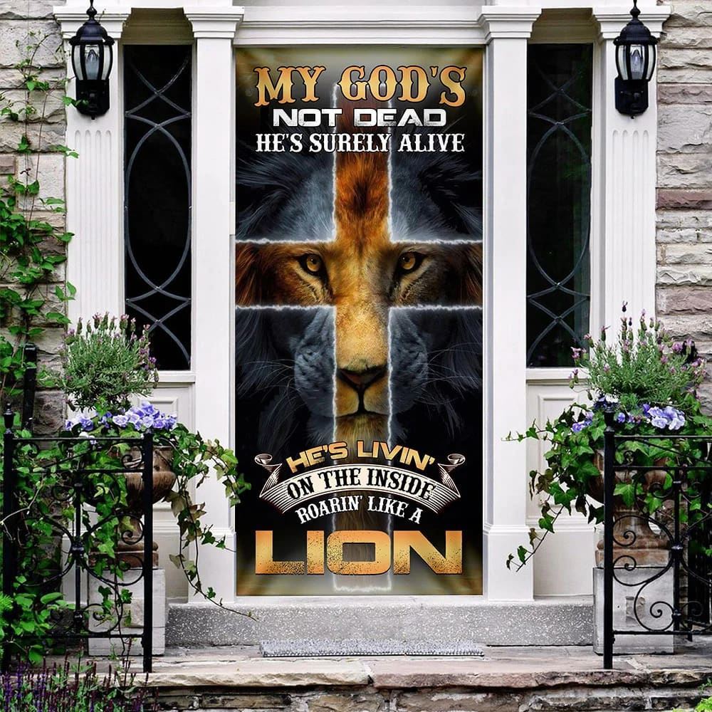 My God&#39;s Not Dead He&#39;s Surely Alive Door Cover, Christian Door Decor, Door Christian Church, Christian Door Plaques