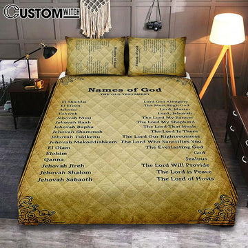 Names Of God Quilt Bedding Set Bedroom - The Old Testament - Christian Quilt Bedding Set Bedroom Decor