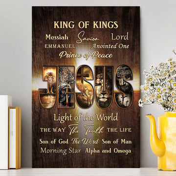 Names Of Jesus Warrior Of God Canvas Print - Inspirational Canvas Art - Christian Wall Art Home Decor