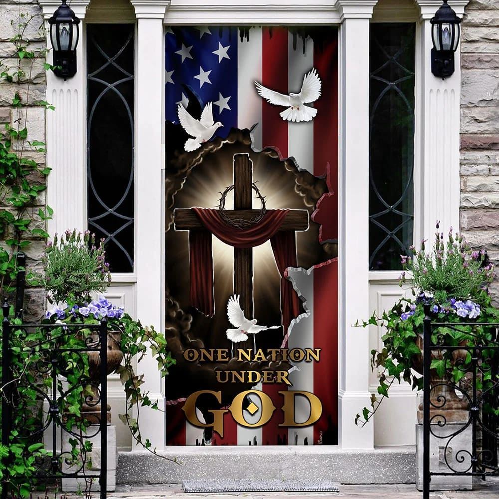 Nation Under God Christan Door Cover, Christian Door Decor, Door Christian Church, Christian Door Plaques