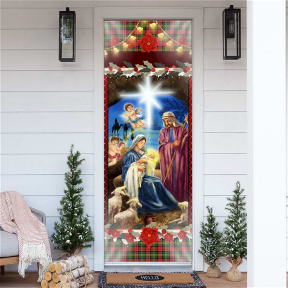 Nativity Of Jesus Door Cover, Christian Door Decor, Door Christian Church, Christian Door Plaques