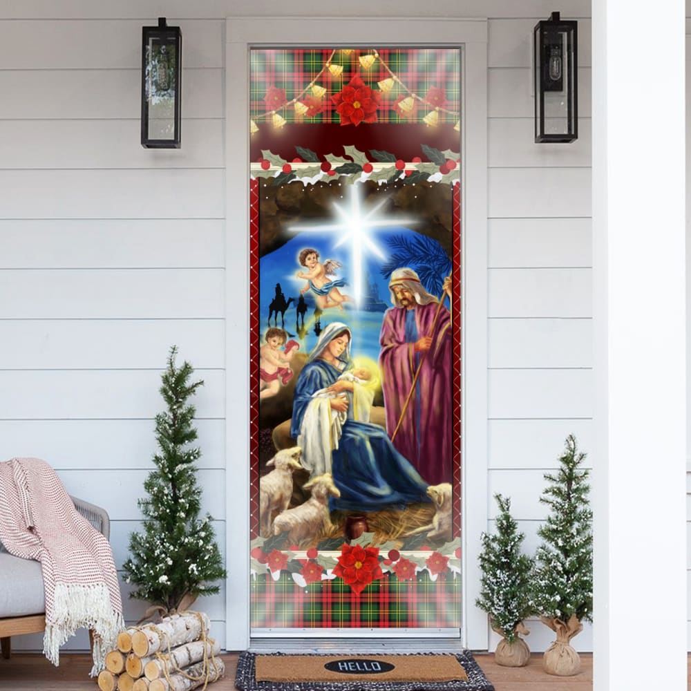 Nativity Of Jesus Door Cover, Christian Door Decor, Door Christian Church, Christian Door Plaques