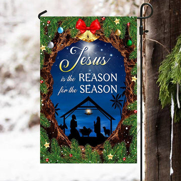 Nativity Of Jesus Flag, Jesus Is The Reason For The Season Flag, Christian Christmas House Flag, Christmas Outdoor Decor Ideas