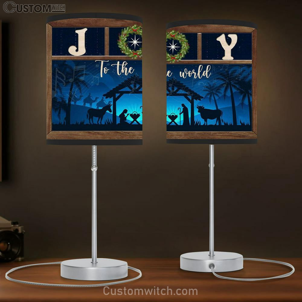 Nativity Scene - Joy To The World Christmas Table Lamp Gift - Christian Bedroom Decor