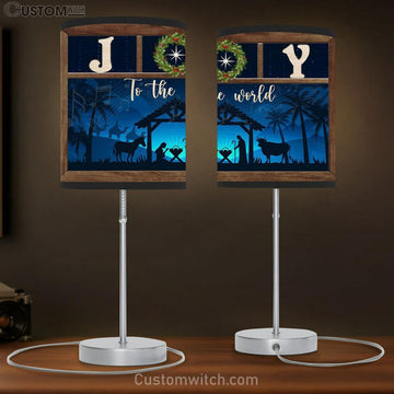 Nativity Scene - Joy To The World Christmas Table Lamp Gift - Christian Bedroom Decor