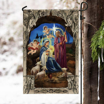 Nativity Scene Christmas Flag, Christian Christmas House Flag, Christmas Outdoor Decor Ideas
