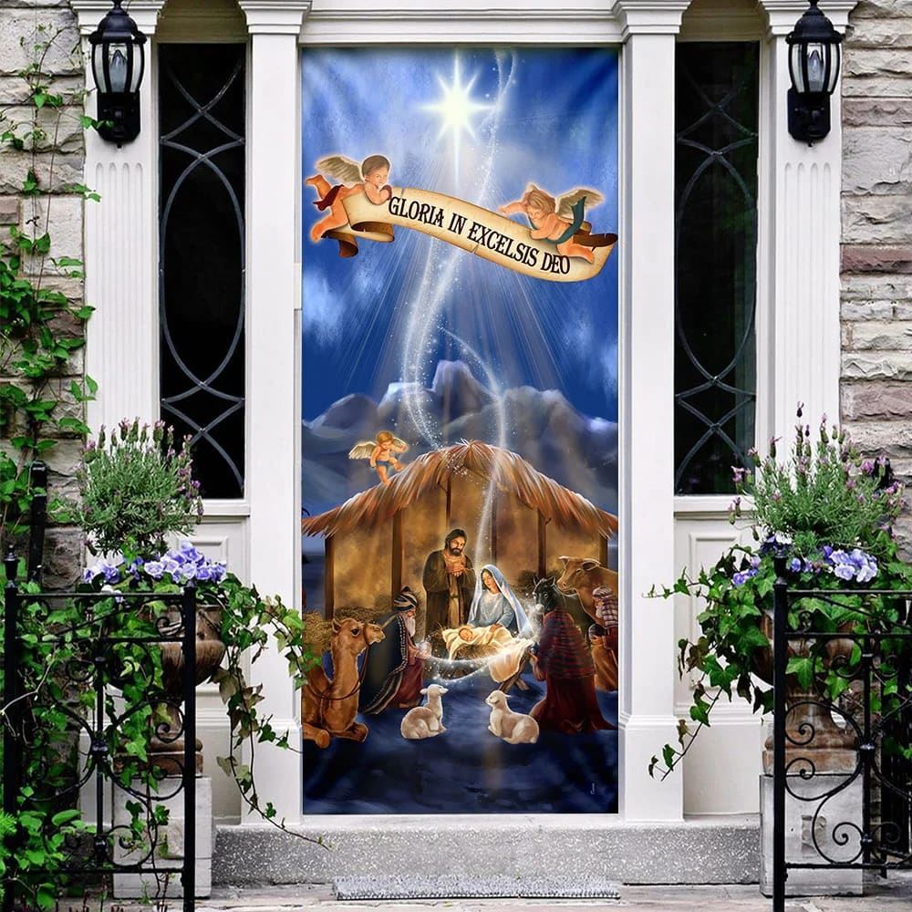 Nativity Scene Door Cover, Jesus Is Born, Christian Door Decor, Door Christian Church, Christian Door Plaques