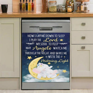 Now I Lay Me Down To Sleep Christian Dishwasher Cover, Bible Verse Dishwasher Wrap, Scripture Kitchen Decoration