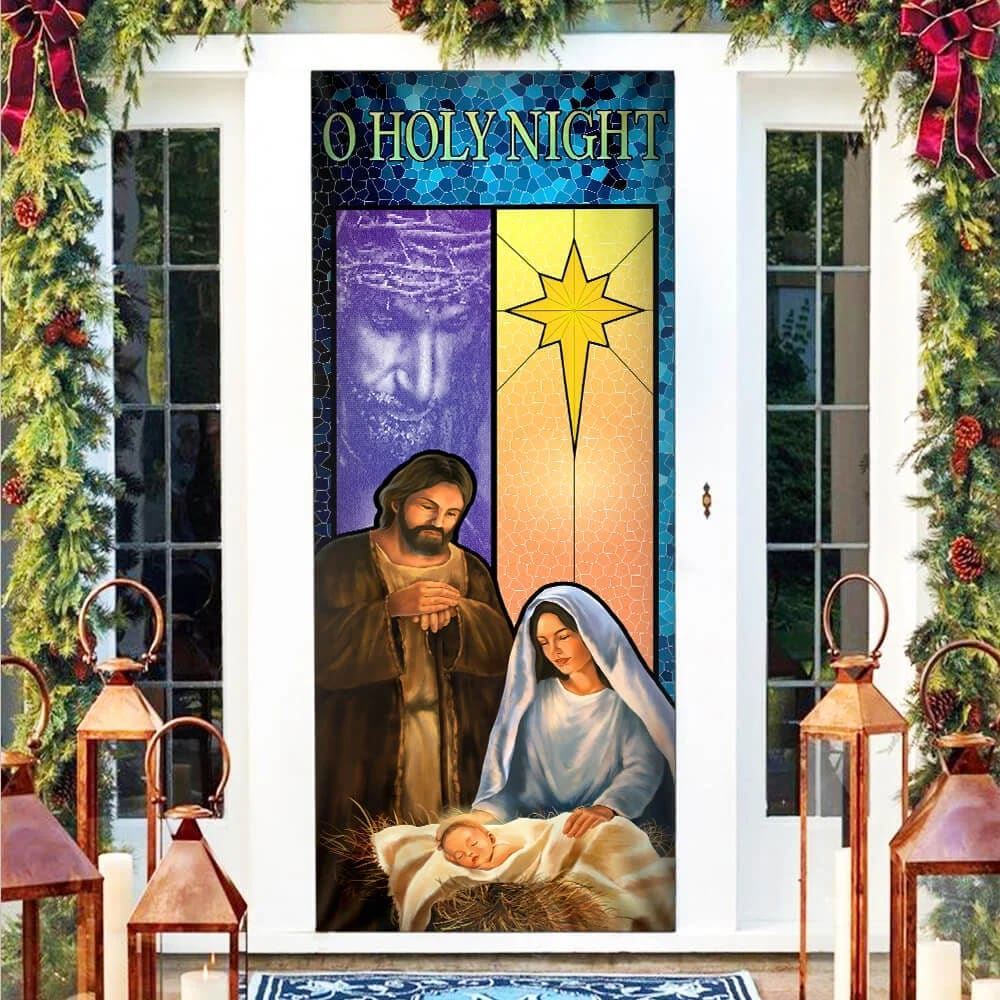 O Holy Night Door Cover, Christian Door Decor, Door Christian Church, Christian Door Plaques