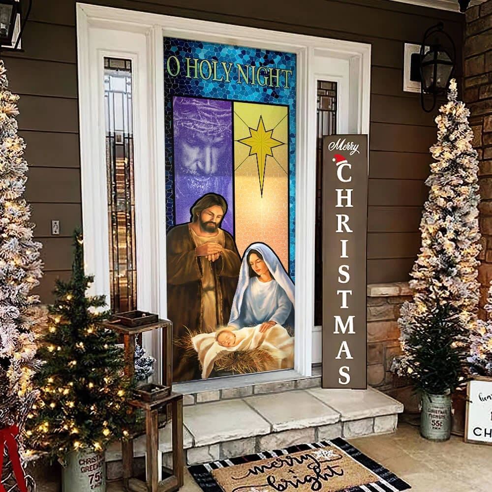 O Holy Night Door Cover, Christian Door Decor, Door Christian Church, Christian Door Plaques