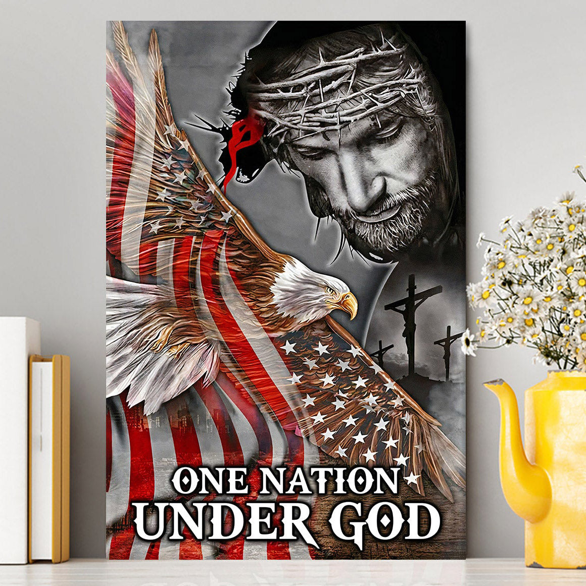 One Nation Under God Canvas Wall Art - Christian Wall Canvas - Religious Canvas Prints